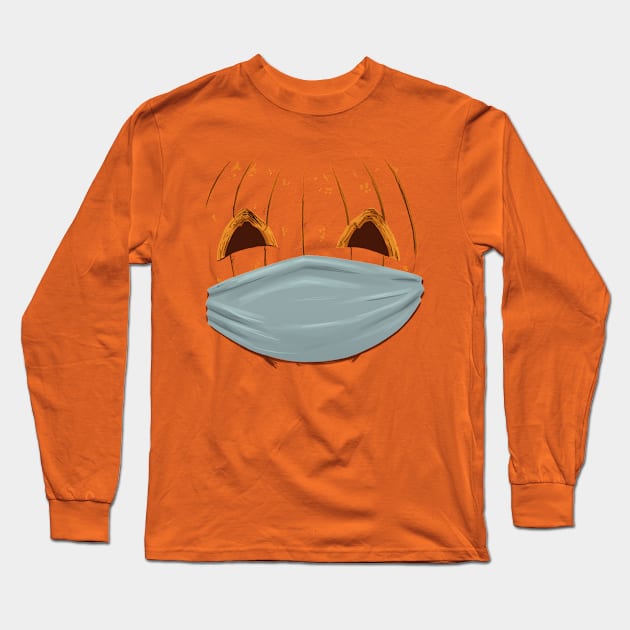 It's never too early for Halloween pumpkin face mask Long Sleeve T-Shirt by Carlos CD